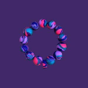 Purple River Hand Sculpted Statement Beads M/L